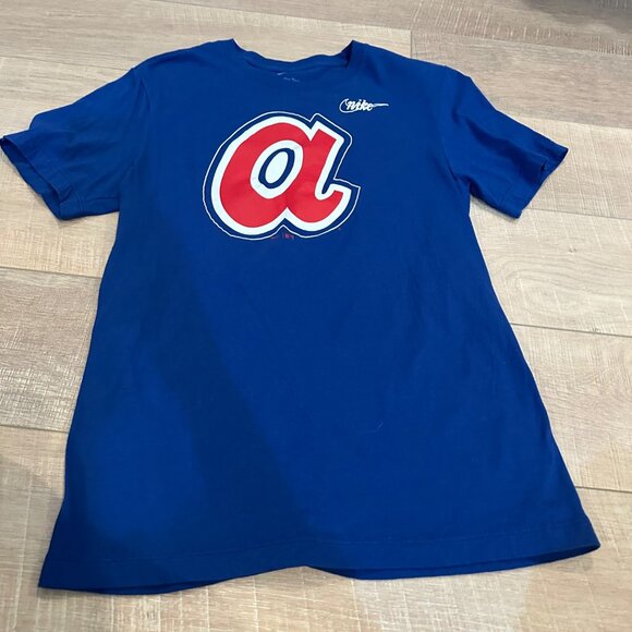 THE NIKE TEE WOMENS BLUE ATLANTA BRAVES T SHIRT SMALL - Picture 2 of 7